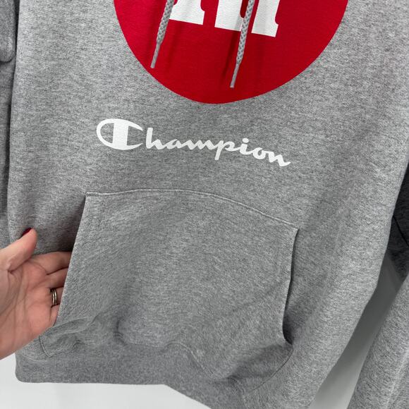 Champion M&M's Hoodie Womens Small Gray Pullover Embroidered Hood Limited Ed - Picture 8 of 9
